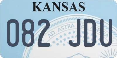 KS license plate 082JDU