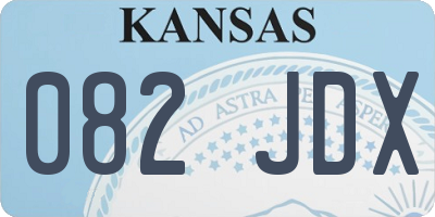 KS license plate 082JDX