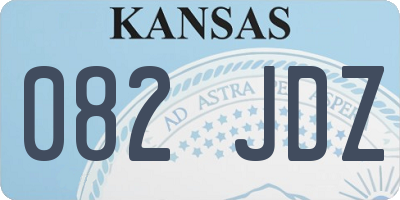 KS license plate 082JDZ