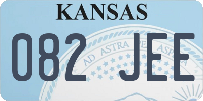 KS license plate 082JEE