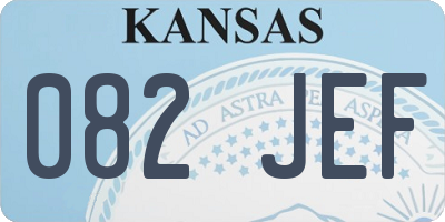 KS license plate 082JEF