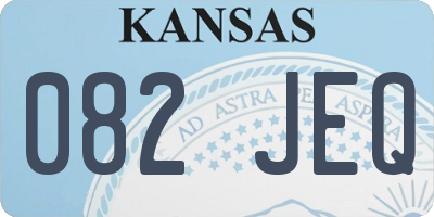 KS license plate 082JEQ