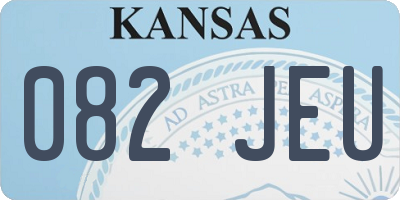 KS license plate 082JEU