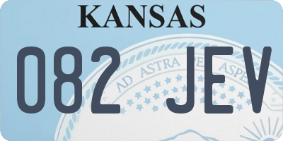 KS license plate 082JEV