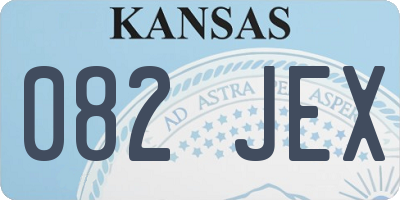 KS license plate 082JEX