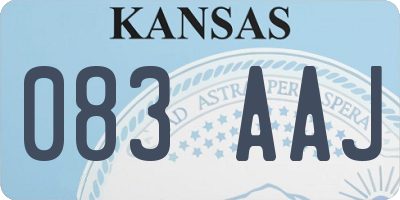 KS license plate 083AAJ