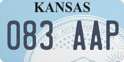 KS license plate 083AAP