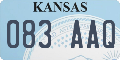 KS license plate 083AAQ