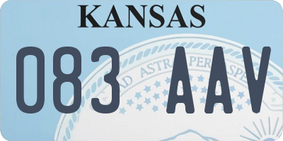 KS license plate 083AAV