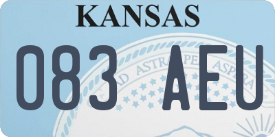 KS license plate 083AEU
