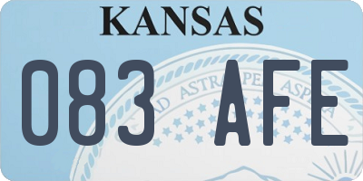 KS license plate 083AFE