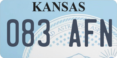 KS license plate 083AFN