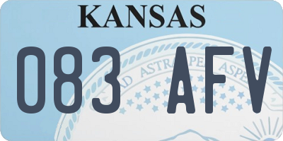 KS license plate 083AFV