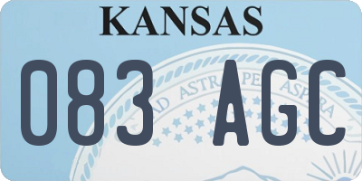 KS license plate 083AGC