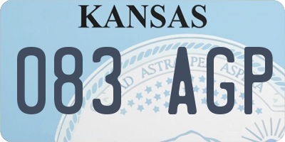 KS license plate 083AGP