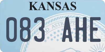 KS license plate 083AHE