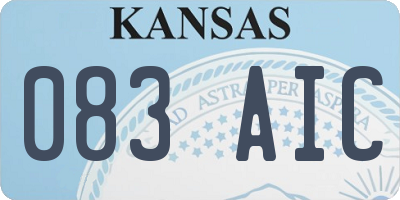 KS license plate 083AIC