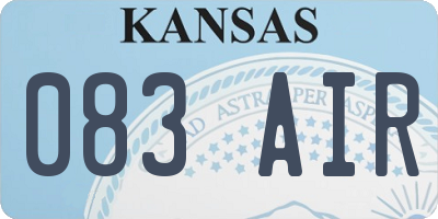 KS license plate 083AIR