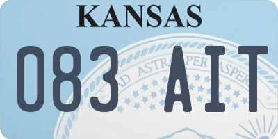 KS license plate 083AIT