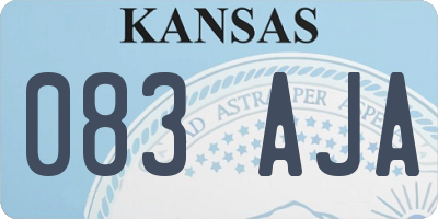KS license plate 083AJA