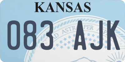 KS license plate 083AJK