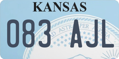 KS license plate 083AJL