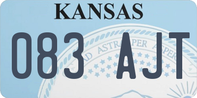 KS license plate 083AJT