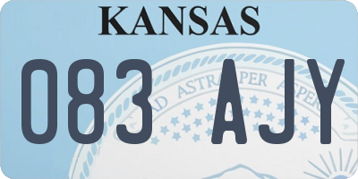 KS license plate 083AJY
