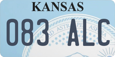 KS license plate 083ALC