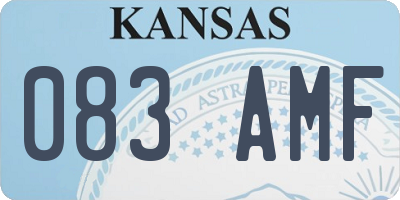 KS license plate 083AMF