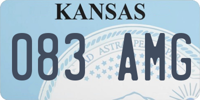 KS license plate 083AMG