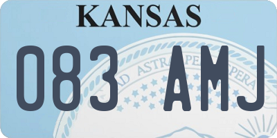 KS license plate 083AMJ