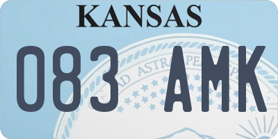 KS license plate 083AMK