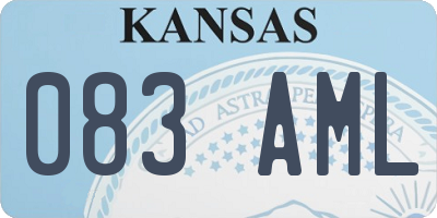 KS license plate 083AML