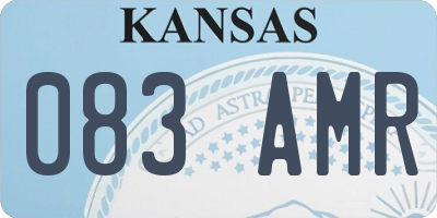 KS license plate 083AMR