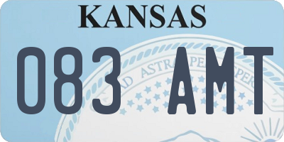 KS license plate 083AMT