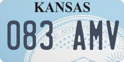 KS license plate 083AMV