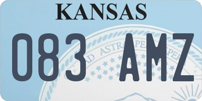 KS license plate 083AMZ