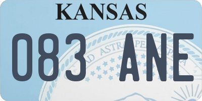 KS license plate 083ANE