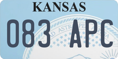 KS license plate 083APC