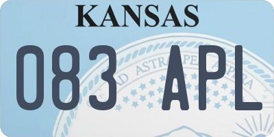 KS license plate 083APL