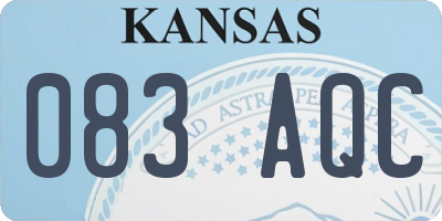 KS license plate 083AQC