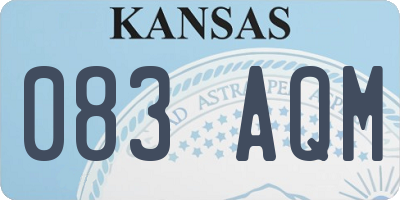 KS license plate 083AQM