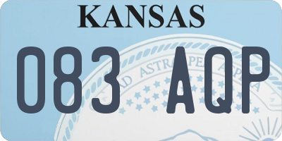 KS license plate 083AQP
