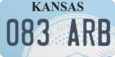 KS license plate 083ARB