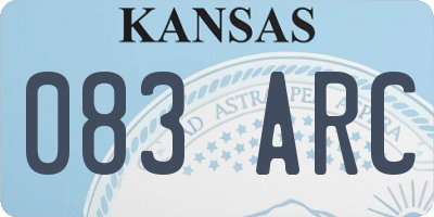 KS license plate 083ARC
