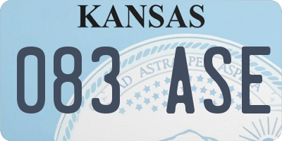 KS license plate 083ASE