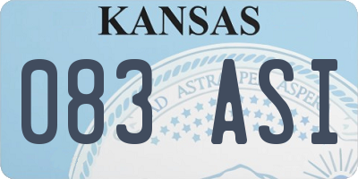 KS license plate 083ASI