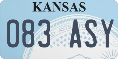 KS license plate 083ASY