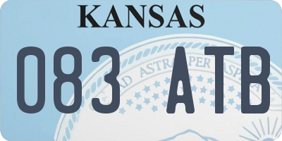 KS license plate 083ATB